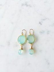 Victoria Ojai Earring In Chalcedony And Gold - Gold