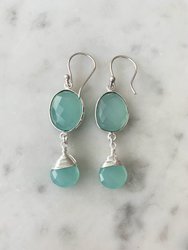 Victoria Ojai Earring in Chalcedony in Silver - Silver