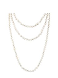 White Jade Crystal Beaded Necklace - White