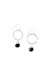 Yuliya Earring Hammered - Black Onyx