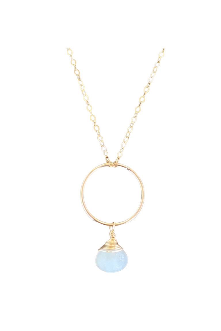 Yuliya Necklace in Moonstone - Gold