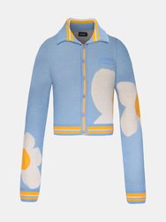 Into You Cardi - Sky Blue, Yellow, and White