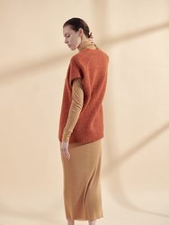 Alpaca Wool Blend Button-Down Sweater Vest