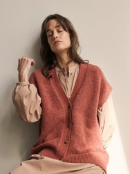 Alpaca Wool Blend Button-Down Sweater Vest