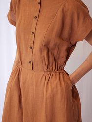 Button Front Midi Dress