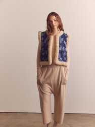Cashmere Wool Blended Knit Baggy Pants
