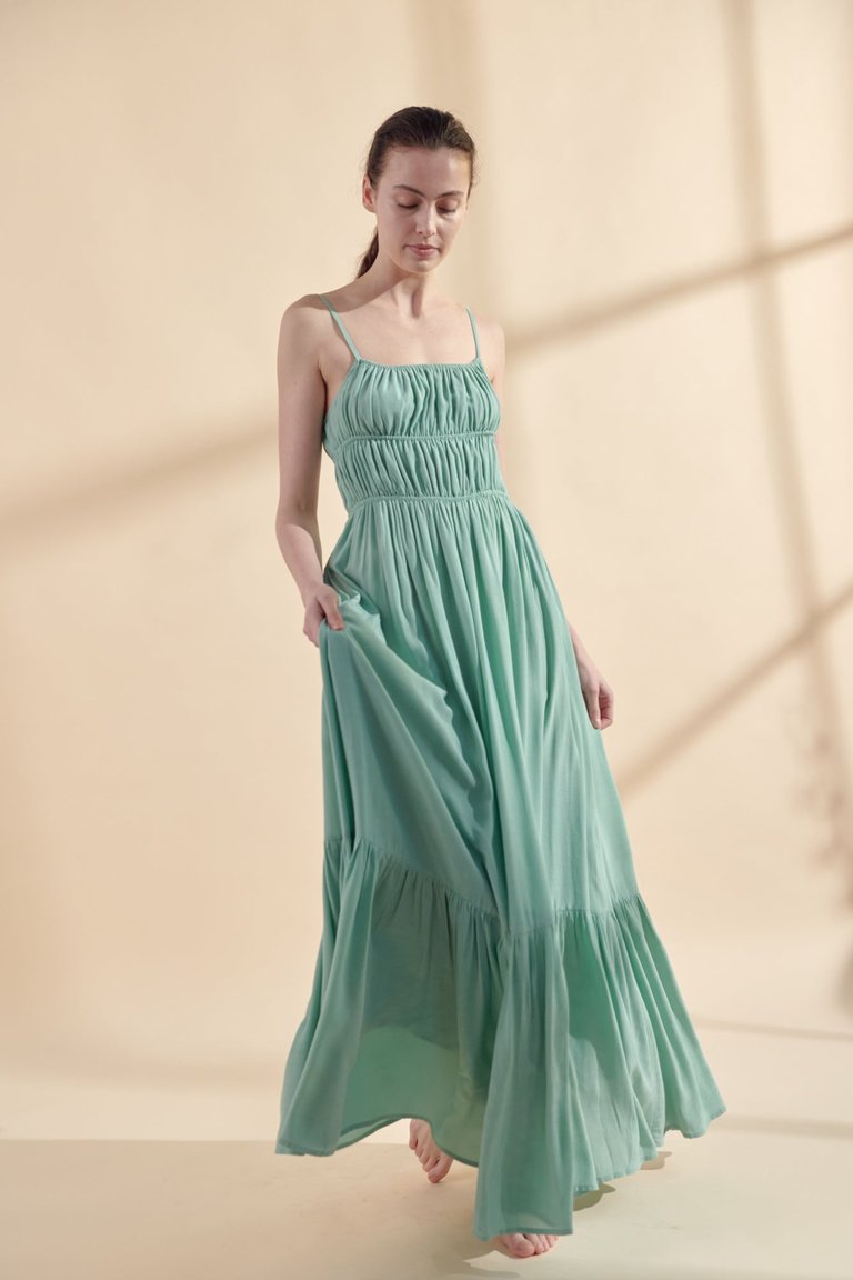 Flounce Cami Maxi Dress - Mint