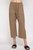 Garment Dye Cotton Drawstring  Baggy Pants - Brown