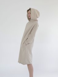 Garment Dye Cotton Fleece Hoodie Dress