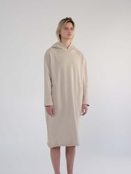 Garment Dye Cotton Fleece Hoodie Dress