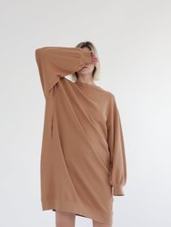 Garment Dye Cotton-Terry Sweatshirt Dress - Hazel