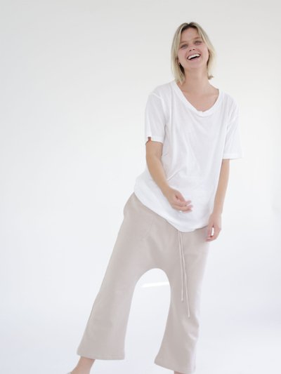 A Mente Garment Dye French Terry Baggy Sweatpants - C. Beige product