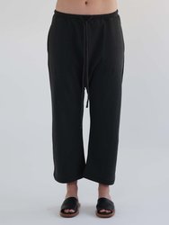 Garment Dye French Terry Baggy Sweatpants - M. Black