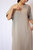 Garment Dye Half Sleeve T Shirt Maxi Dress - Taupe Grey