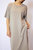 Garment Dye Half Sleeve T Shirt Maxi Dress - Taupe Grey