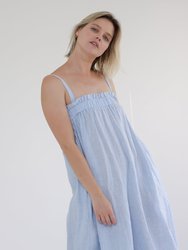 Gingham Linen Wide Leg Jumpsuit