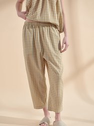 Gingham Pants - Natural Gingham