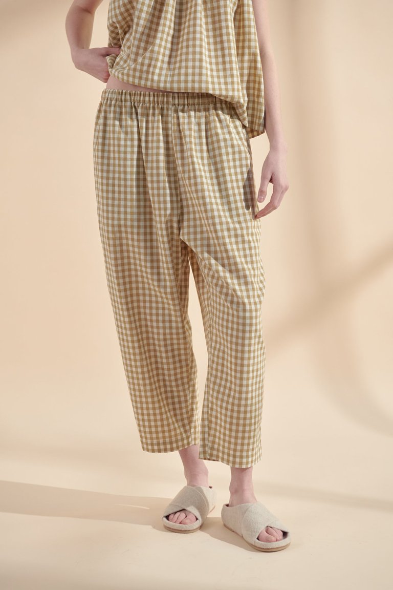 Gingham Pants - Natural Gingham