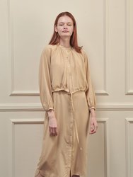 Layered Long Tencel Shirts Dress