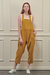 Linen Overall Pants - Mustard