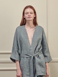 Linen Robe Jacket - Charcoal