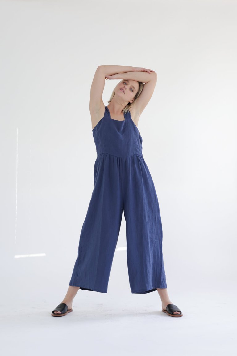 Linen Strap Jumpsuit