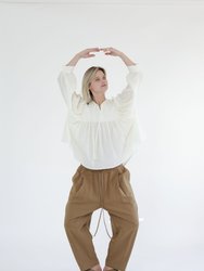 Pleated Drawstring Pants