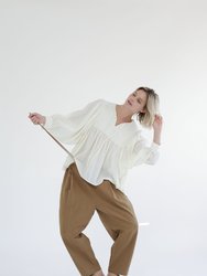 Pleated Drawstring Pants