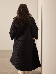 Quilted Notch Collar Coat