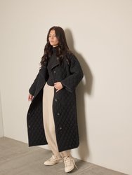 Quilted Notch Collar Coat