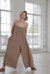 Strap Wide Leg Linen Tencel Jumpsuit