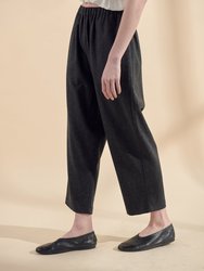 Wool Blend Loose Fit Pants