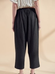 Wool Blend Loose Fit Pants