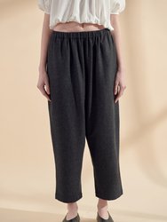 Wool Blend Loose Fit Pants