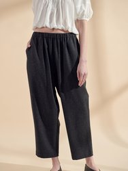 Wool Blend Loose Fit Pants