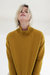 Wool Turtleneck Long Sleeve Sweater - Mustard