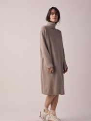 Wool Turtleneck Midi Dress