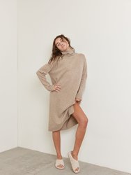 Wool Turtleneck Midi Dress