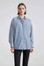 Kaarina Dolman Button Down Shirt - Blue-White Stripe