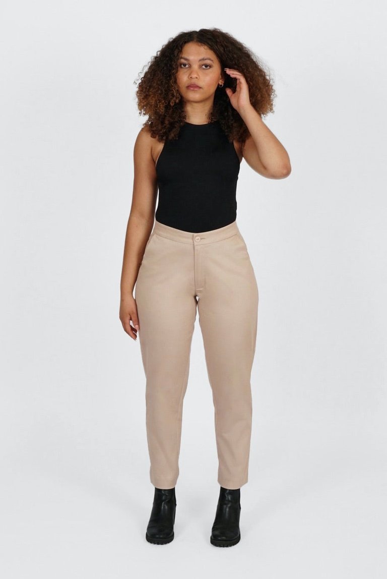 The Crop Pant - Beige - Beige