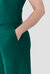 The Wool Wide Leg Pant - Emerald