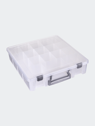 6823ABD Super Satchel Stackable Home Storage Organizer With Removable Dividers - Clear