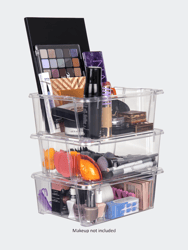 6842ABD Stackable Cosmetic Storage Bins 3 Pack