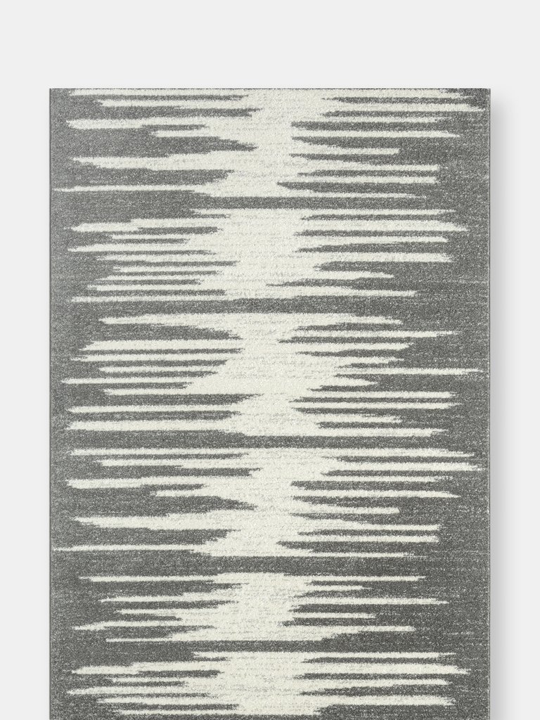 Abani Casa Geometric and Area Rug - Grey