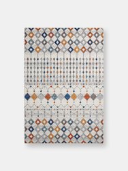 Abani Casa Moroccan Multi-Color Area Rug - Ivory / Grey