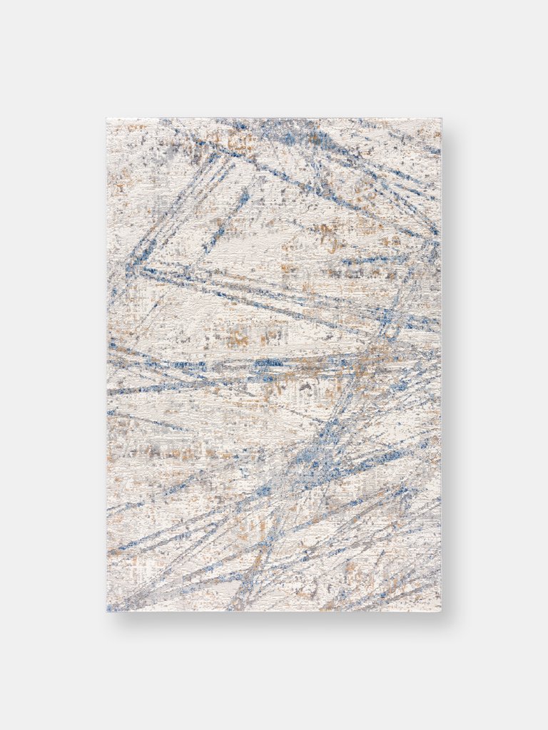 Abani Dune Contemporary and Linear Area Rug - Grey