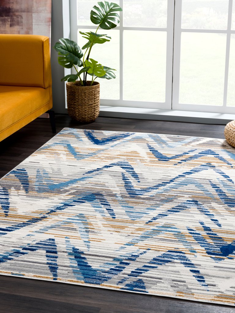 Abani Dune Contemporary Chevron and Area Rug