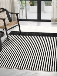 Abani Rugs Nordic NOR110A Cream Black Lines Color Block Area Rug - Cream