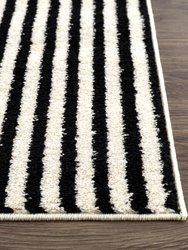 Abani Rugs Nordic NOR110A Cream Black Lines Color Block Area Rug