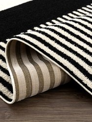 Abani Rugs Nordic NOR110A Cream Black Lines Color Block Area Rug